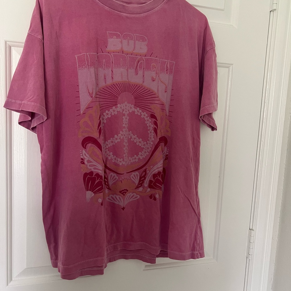 American Eagle Outfitters Pink Band Tee